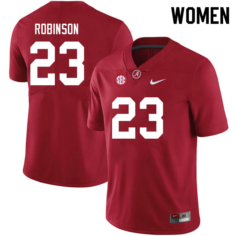 Alabama Crimson Tide Women's Jahquez Robinson #23 Crimson NCAA Nike Authentic Stitched 2021 College Football Jersey JQ16W60LD